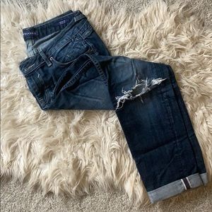 Vigoss double roll cuff skinny distressed